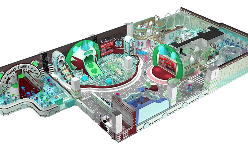 Nhà bóng liên hoàn KVCTE13134- Nhà bóng liên hoàn cầu trượt giải trí trong nhà - Indoor PlayGround