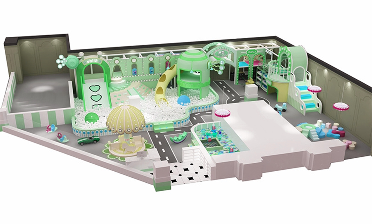 Nhà bóng liên hoàn KVCTE13137- Nhà bóng liên hoàn cầu trượt giải trí trong nhà - Indoor PlayGround