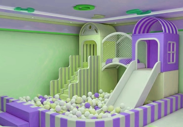 Indoor Playground KVCTE01112- Báo giá nhà liên hoàn cầu trượt nhà bóng Đồ chơi kinh bắc