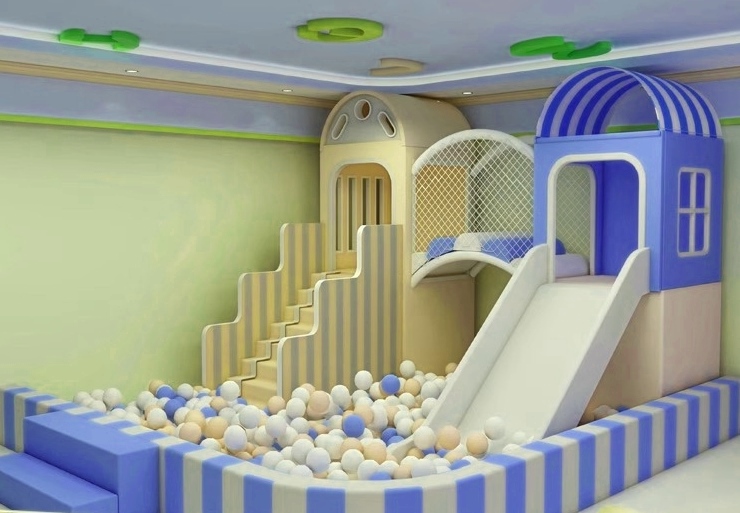 Indoor Playground KVCTE01112- Báo giá nhà liên hoàn cầu trượt nhà bóng Đồ chơi kinh bắc