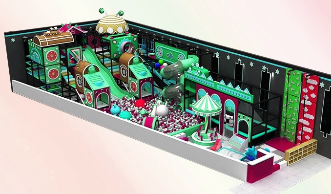 Nhà bóng liên hoàn KVCTE13128- Nhà bóng liên hoàn cầu trượt giải trí trong nhà - Indoor PlayGround