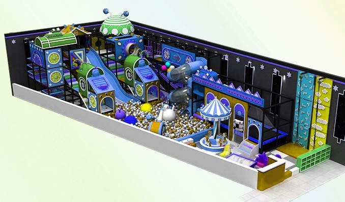 Nhà bóng liên hoàn KVCTE13128- Nhà bóng liên hoàn cầu trượt giải trí trong nhà - Indoor PlayGround