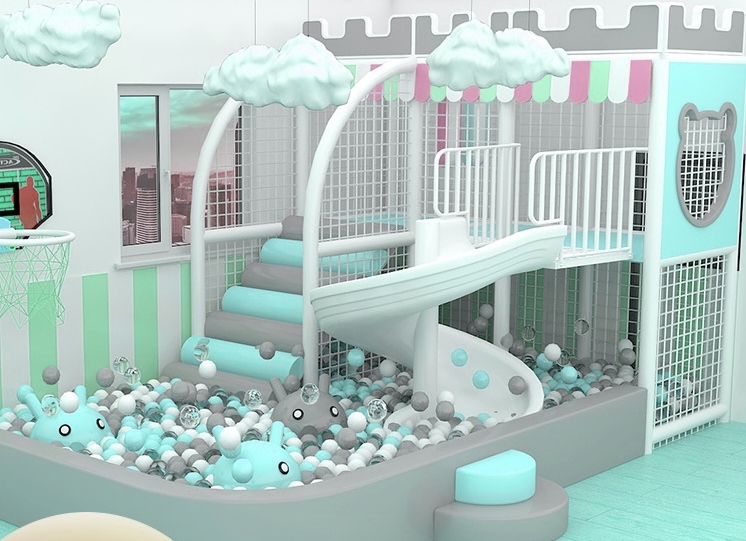 Indoor Playground KVCTE01133- Khu vui chơi liên hoàn nha bóng cầu trượt trẻ em