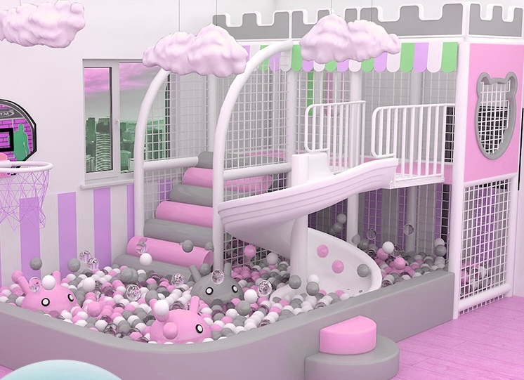 Indoor Playground KVCTE01133- Khu vui chơi liên hoàn nha bóng cầu trượt trẻ em