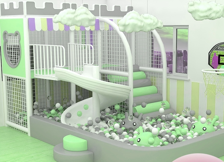 Indoor Playground KVCTE01133- Khu vui chơi liên hoàn nha bóng cầu trượt trẻ em