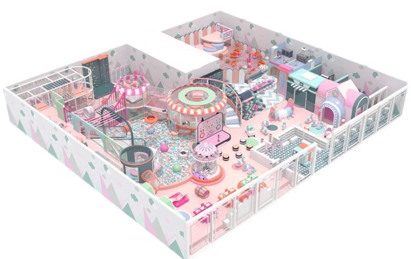 TRÒ CHƠI LIÊN HOÀN KVCTE3511- Báo giá mô hình khu vui chơi giải trí trong nhà thiết kế 3D- Indoor playground