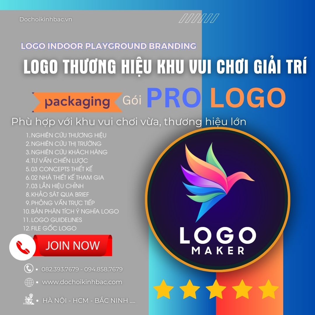 Logo Đại diện cho khu vui chơi giải trí GÓI - ENTERPRISE- Phù hợp khu vui chơi lớn,Thương hiệu lớn mạnh - nhân chuỗi