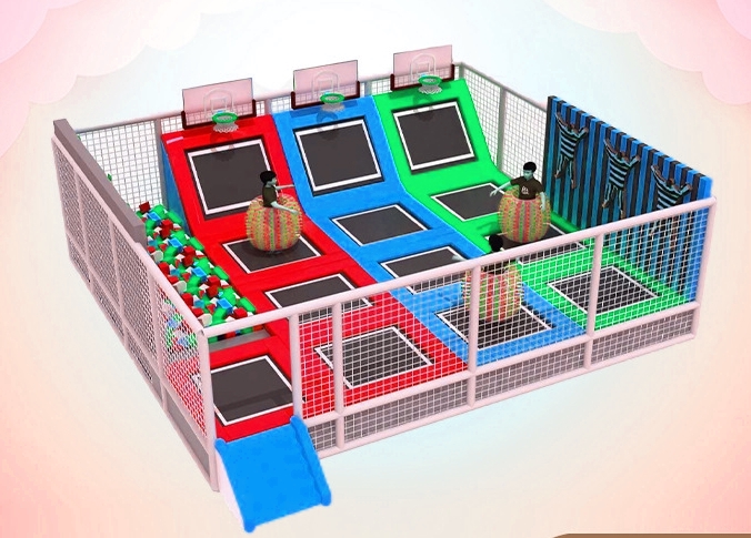 Công viên bạt nhún KVCTP0155- Trampoline park Sàn nhún nhảy Model Trampoline Kinh Bắc