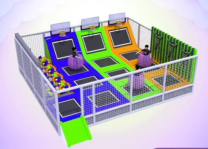 Công viên bạt nhún KVCTP0155- Trampoline park Sàn nhún nhảy Model Trampoline Kinh Bắc