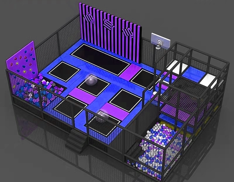 Công viên bạt nhún KVCTP0147 - Trampoline park Sàn nhún nhảy Model Trampoline Kinh Bắc