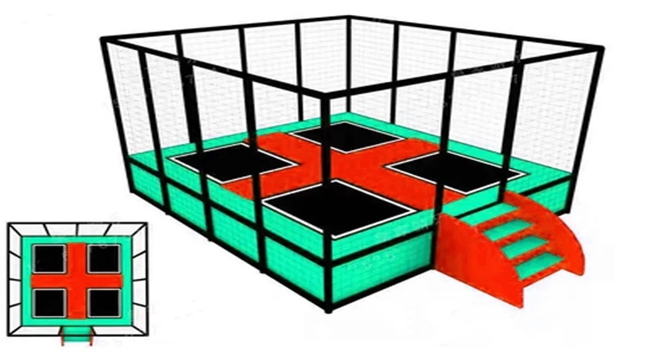 Báo giá Mô hình Sàn nhún trampoline trong nha vui nhộn Model trampoline KVCTP0128