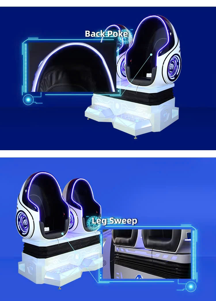 Ghế trứng 9D Mô phỏng thực tế ảo 2 Chỗ VR9DKB07 Dochoikinhbac Thu hút trong khu vui chơi