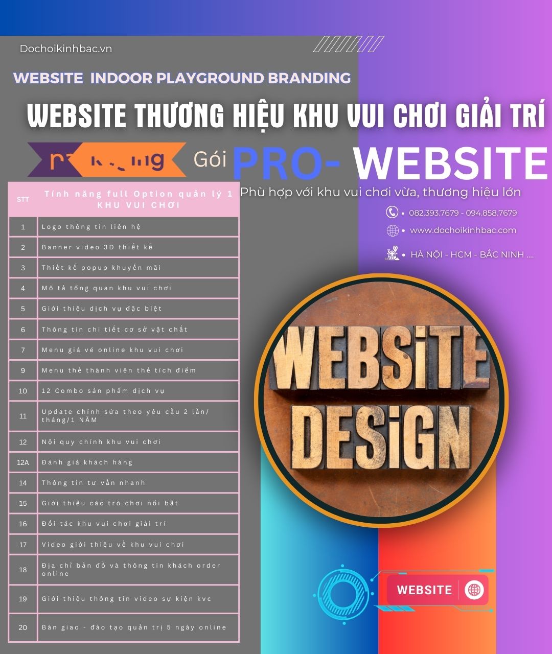 Website online bán vé quảng cáo khu vui chơi giải trí - Gói - ENTERPRISE - PHù hợp với khu vui chơi lớn và nhu cầu phát triển chuỗi