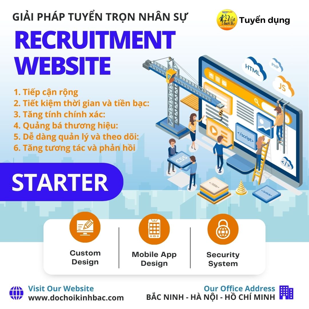 Website tuyển dụng nhân sự khu vui chơi giải trí - GÓi ENTE﻿RPRISE TUYỂN DỤNG -  Phù hợp với khu vui chơi lớn và Nhân Chuỗi