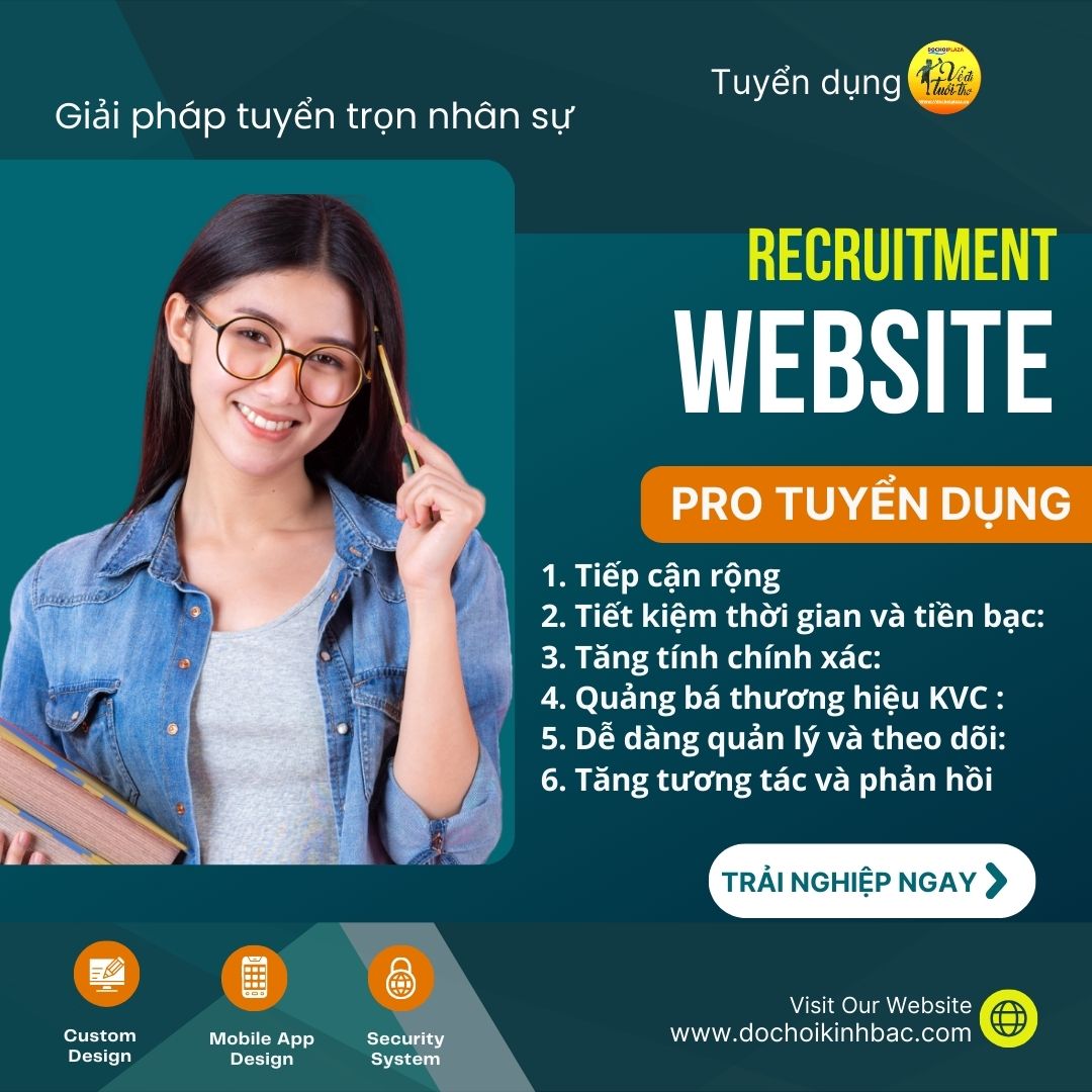 Website tuyển dụng nhân sự khu vui chơi giải trí - GÓi ENTE﻿RPRISE TUYỂN DỤNG -  Phù hợp với khu vui chơi lớn và Nhân Chuỗi