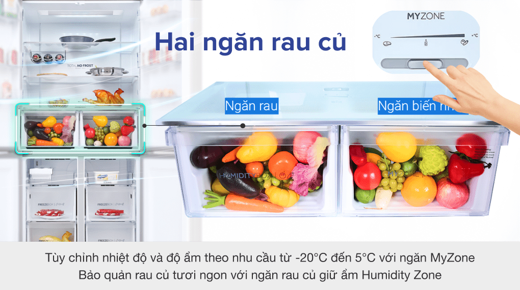 Tủ lạnh Aqua Inverter 549 lít Multi Door AQR-IG636FM(GB)