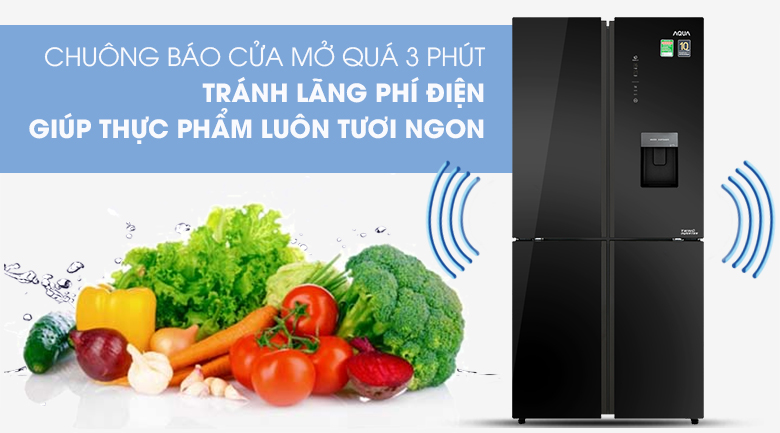 Tủ lạnh Aqua Inverter 456 lít Multi Door AQR-IGW525EM GB