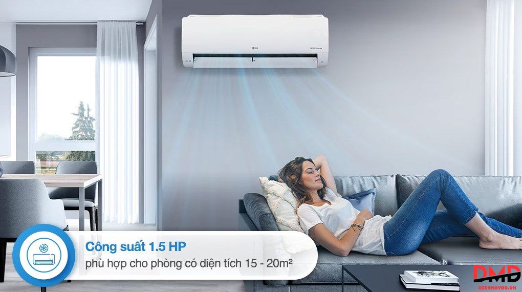 Điều hòa 1.5 HP phù hợp phòng bao nhiêu m2?