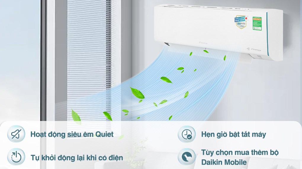 Điều hòa Daikin Inverter 1.5 HP ATKF35YVMV