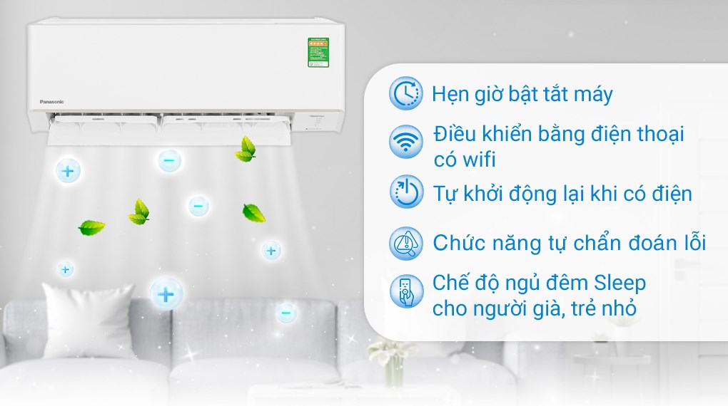 Điều hòa Panasonic Inverter 2 chiều 1.5 HP CU/CS-YZ12AKH-8
