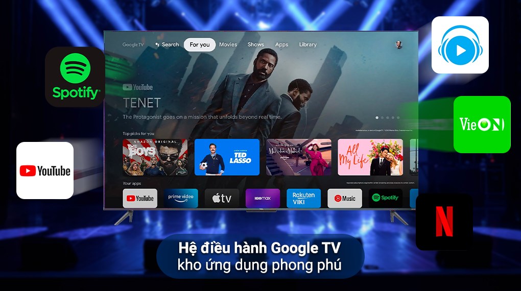 Google Tivi TCL QLED 4K 43 Inch 43C645