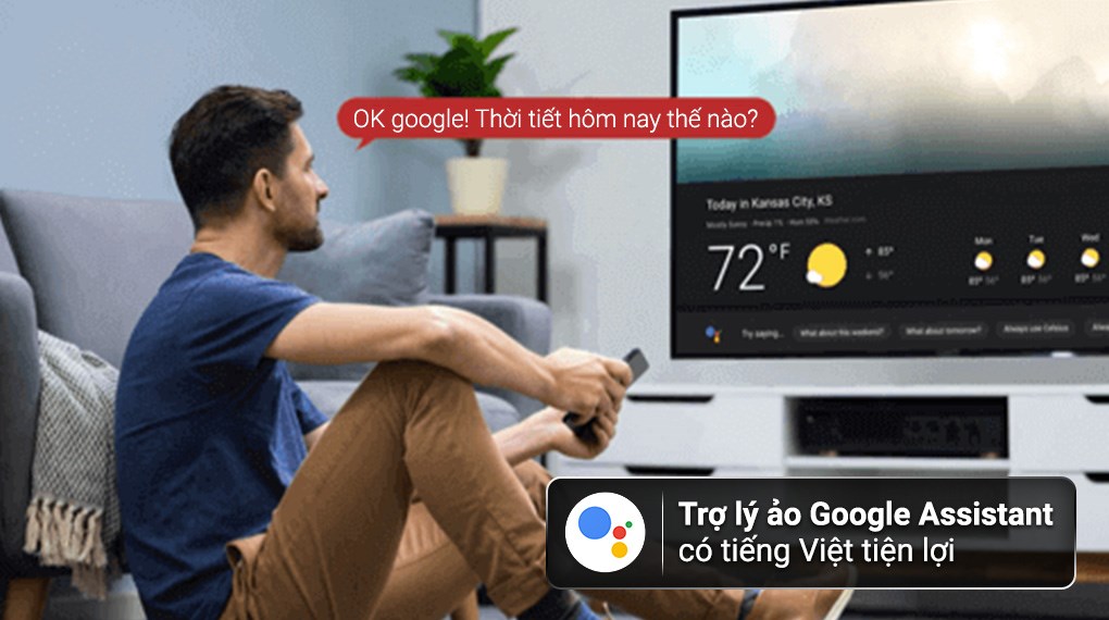 Google Tivi TCL QLED 4K 55 inch 55P7K