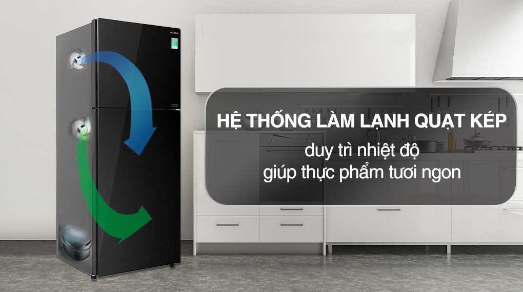 Tủ lạnh Hitachi Inverter 349 lít R-FVY480PGV0 GBK