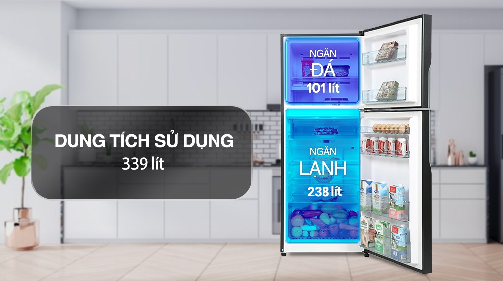 Tủ lạnh Hitachi Inverter 339 lít R-FVX450PGV9 GBK