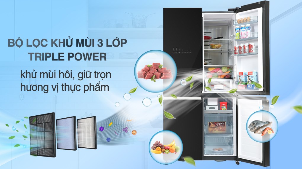 Tủ lạnh Hitachi Inverter 569 lít Multi Door R-WB640VGV0 GBK