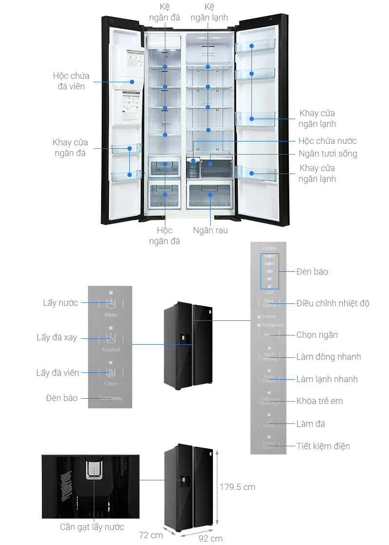 Tủ lạnh Hitachi Inverter 573 lít R-SX800GPGV0(GBK)