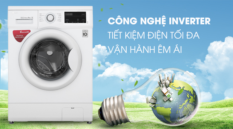 Máy giặt LG Inverter 9 kg FM1209N6W
