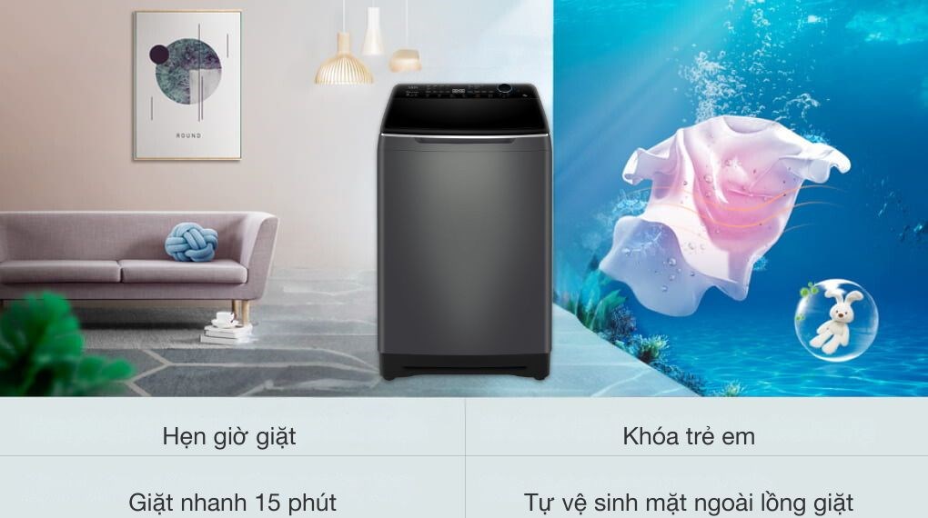 Máy giặt Aqua Inverter 14 kg AQW-DR140UHT PS