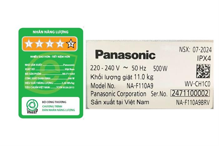 Máy giặt Panasonic 11 kg NA-F110A9BRV