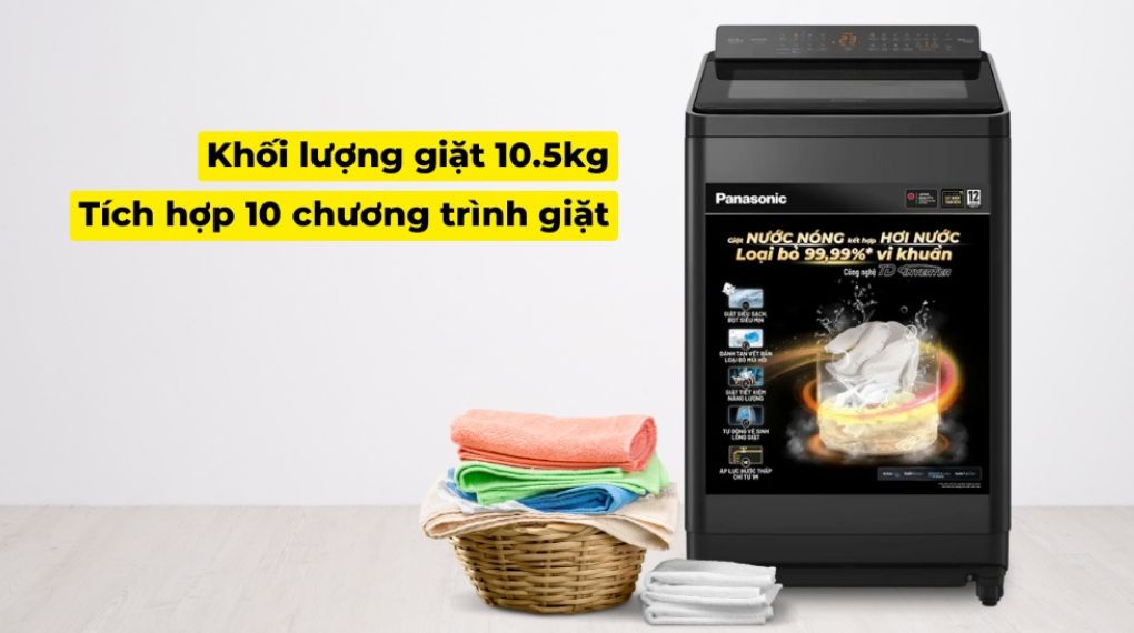 Máy giặt Panasonic Inverter 10.5 kg NA-FD105V3BV