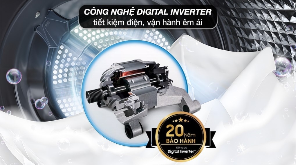 Máy giặt Samsung AI Wash Inverter 19 kg WA80F19B9BSV