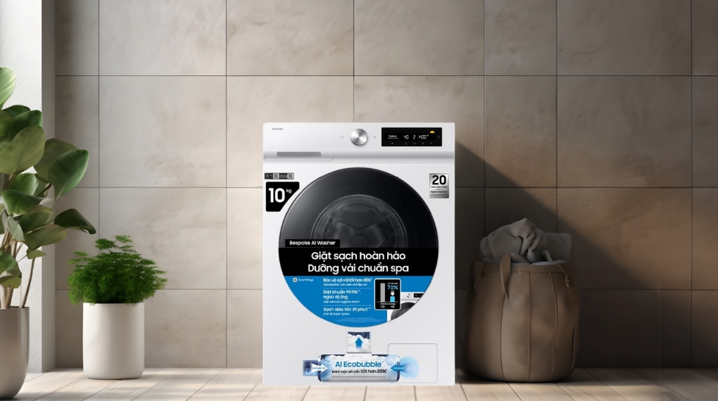 Máy giặt Samsung Bespoke Inverter 10 kg WW10DB7U34GWSV