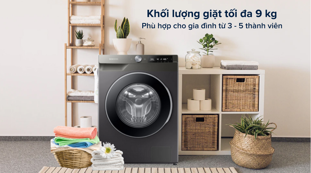 Máy giặt Samsung Inverter 9 kg WW90T634DLN/SV