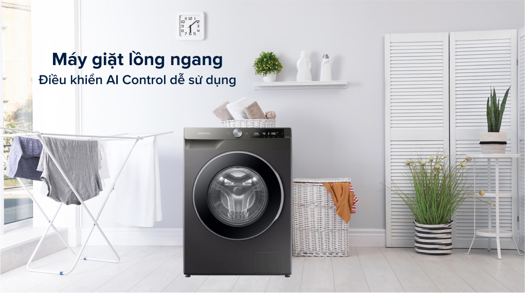 Máy giặt Samsung Inverter 9 kg WW90T634DLN/SV