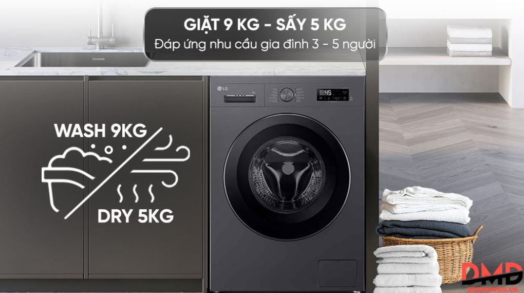 Máy giặt sấy LG Inverter 9/5 kg FB1209D5M