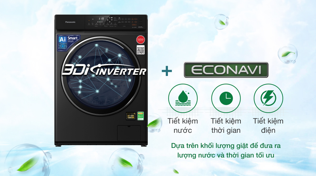 Máy giặt sấy Panasonic Inverter 10/2 kg NA-V10FR1BVT