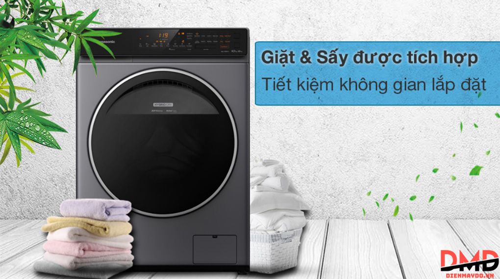 Máy giặt sấy Panasonic Inverter 10/6 kg NA-S106FC1LV