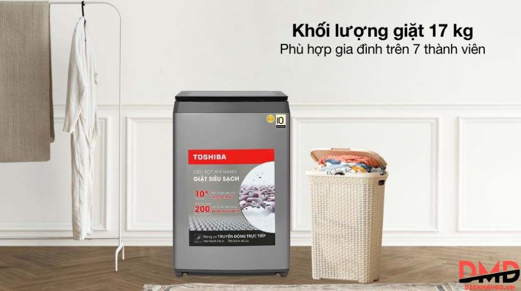 Máy giặt Toshiba Inverter 17 kg AW-DUN1800MV(SG)