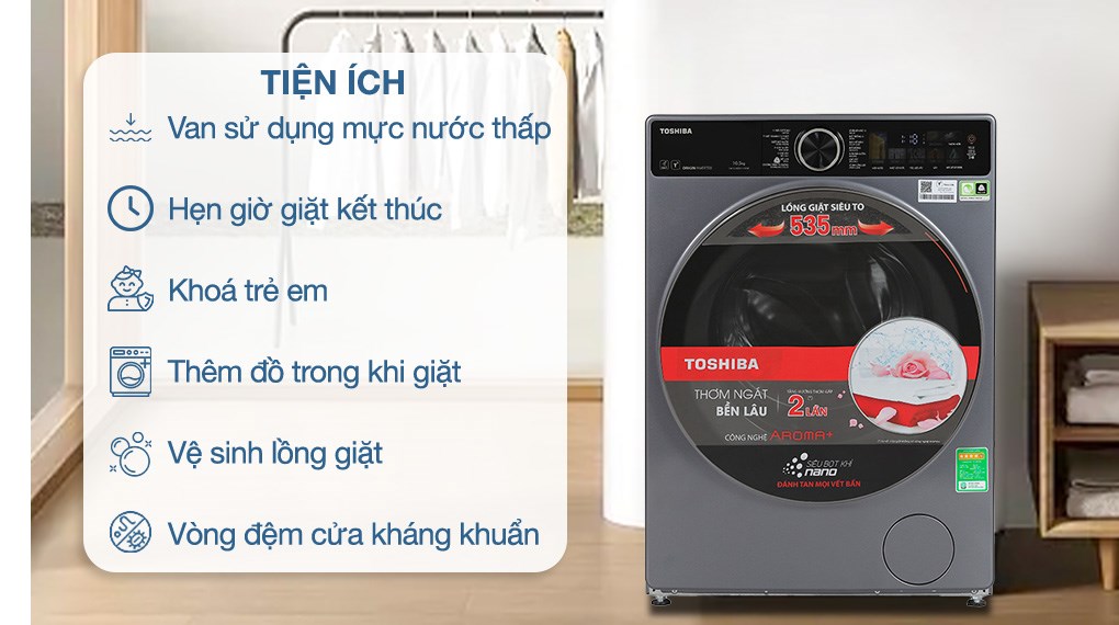 Máy giặt Toshiba Inverter 10.5 kg TW-T25BZU115MWV(MG)
