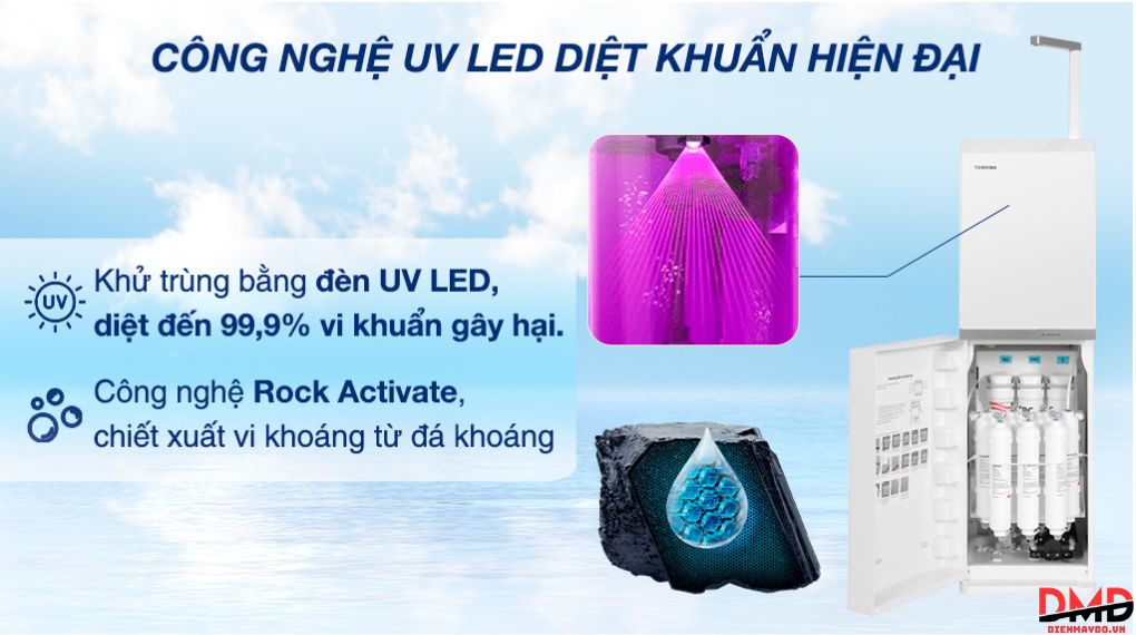 Máy lọc nước RO Hydrogen Toshiba TWP-N2396SVN(W) 10 lõi