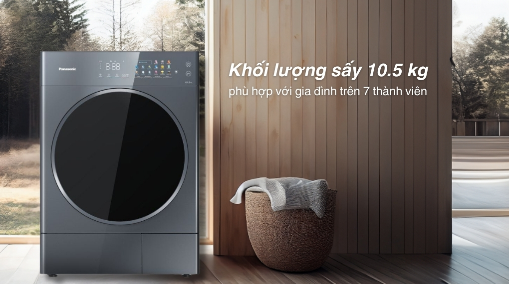 Máy sấy bơm nhiệt Panasonic Inverter 10.5 kg NH-XV21X1AVT