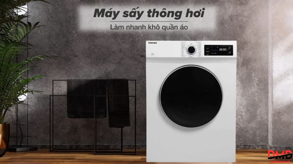 Máy sấy thông hơi 7 kg Toshiba TD-H80SEV(WK)