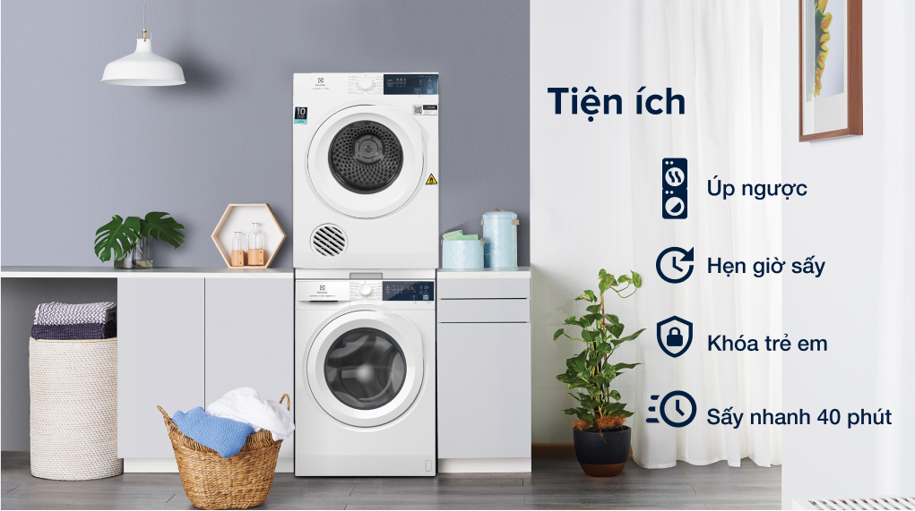Máy sấy quần áo Electrolux 7.5 kg EDV754H3WB
