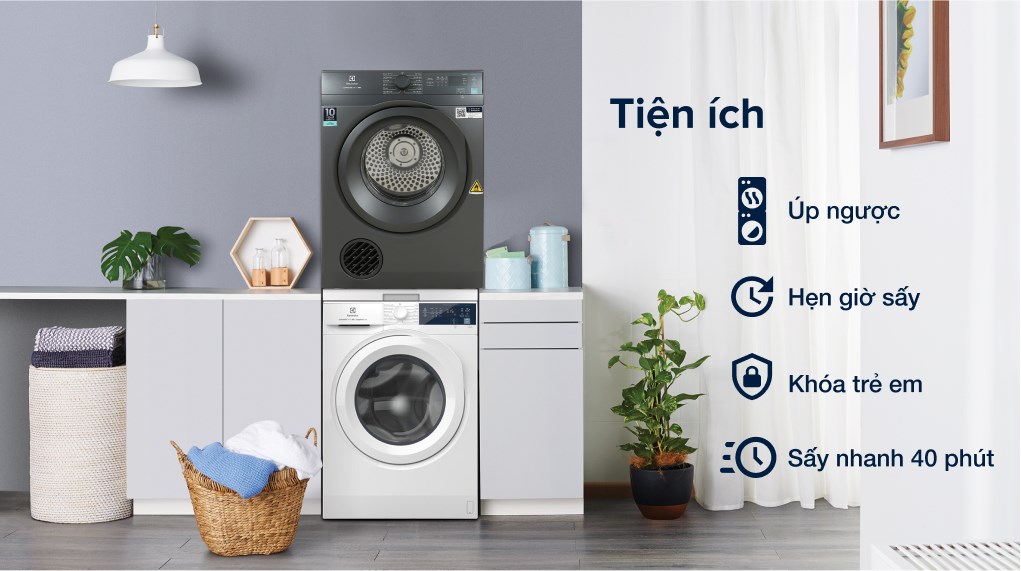 Máy sấy quần áo Electrolux 8.5 kg EDV854N3SB