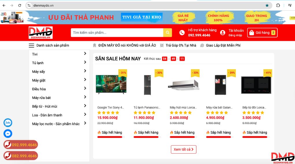 Nên mua điện máy online hay ra cửa hàng?