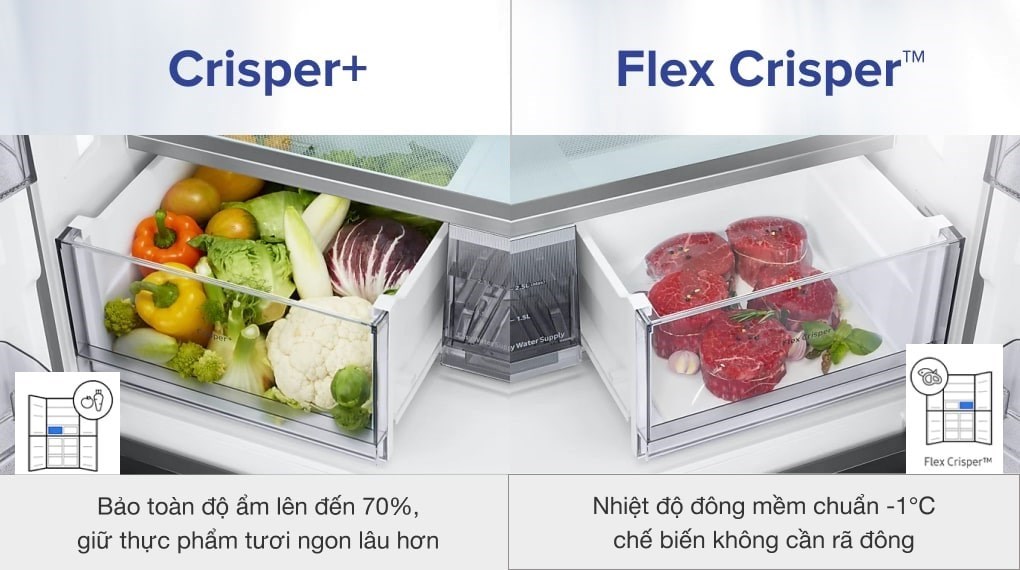 Tủ lạnh Samsung Inverter 599 lít Multi Door Bespoke RF60A91R177/SV